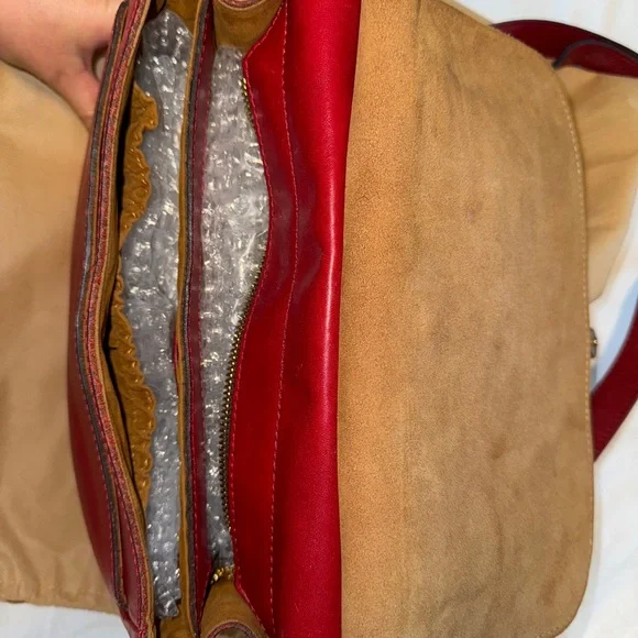 Patricia Nash Red Leather Crossbody Bag - Picture 2 of 3